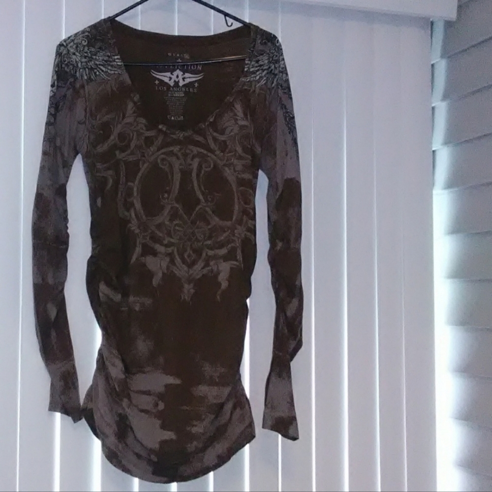 NWOT Affliction XL Ruched Mini Dress